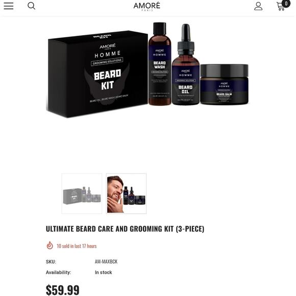 Ultimate Beard Care and Grooming Kit 3-Piece - Picture 3 of 3